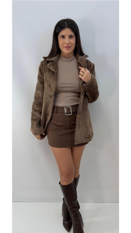 ABRIGO DULCEIDA MARRON 2