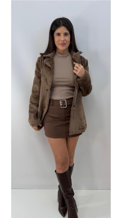 ABRIGO DULCEIDA MARRON