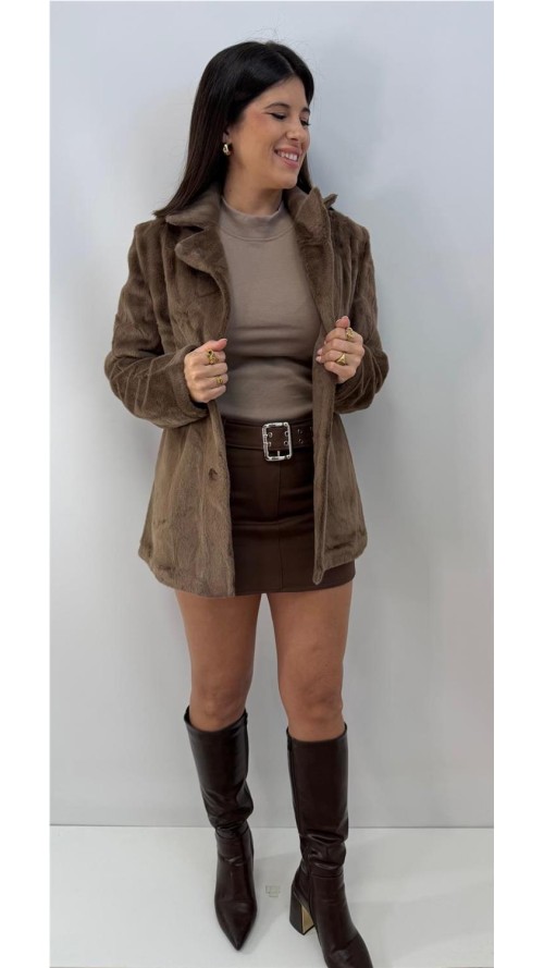 ABRIGO DULCEIDA MARRON