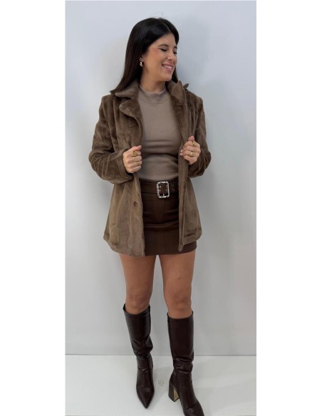 ABRIGO DULCEIDA MARRON