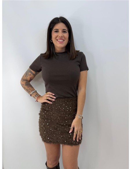 CAMISETA LUCIA MARRON