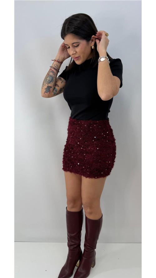 FALDA ROSAURA BURDEOS