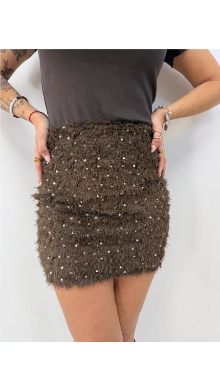 FALDA ROSAURA MARRON