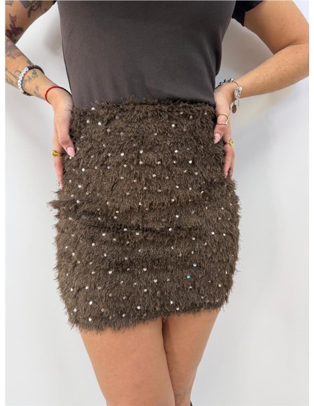 FALDA ROSAURA MARRON