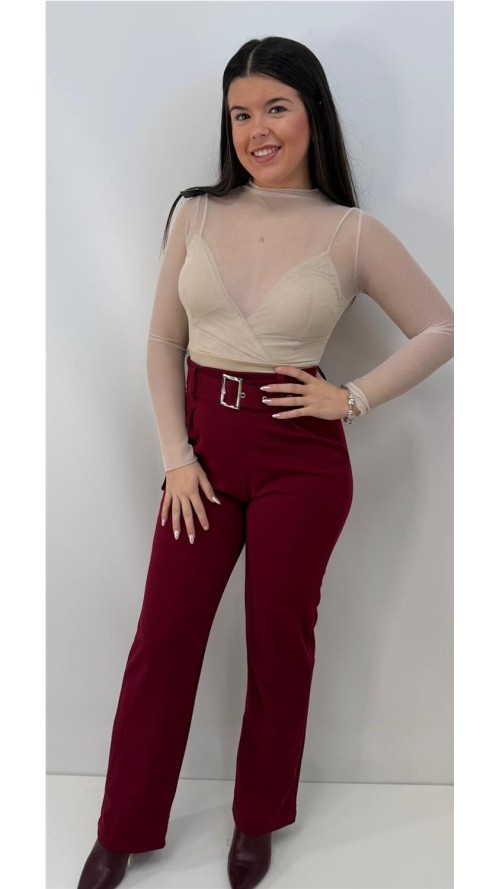 PANTALON PINZA TOLEDO BURDEOS