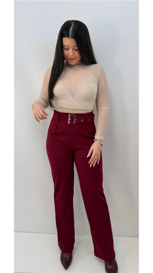 PANTALON PINZA TOLEDO BURDEOS