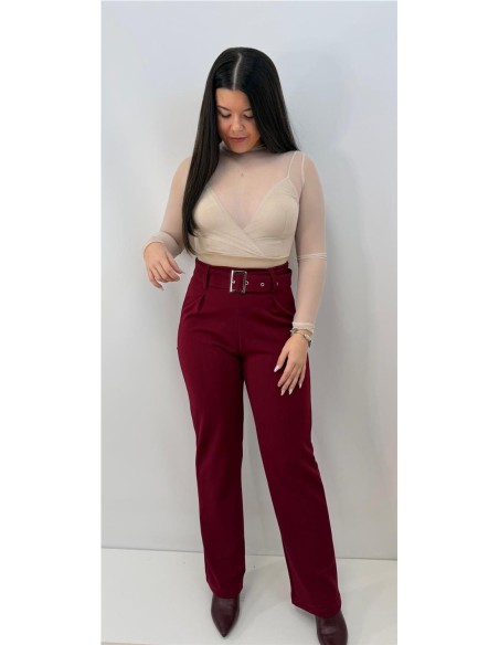 PANTALON PINZA TOLEDO BURDEOS