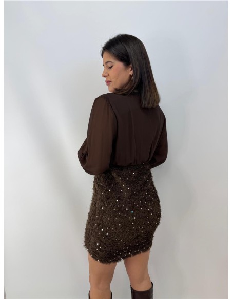 VESTIDO ABRIL MARRON
