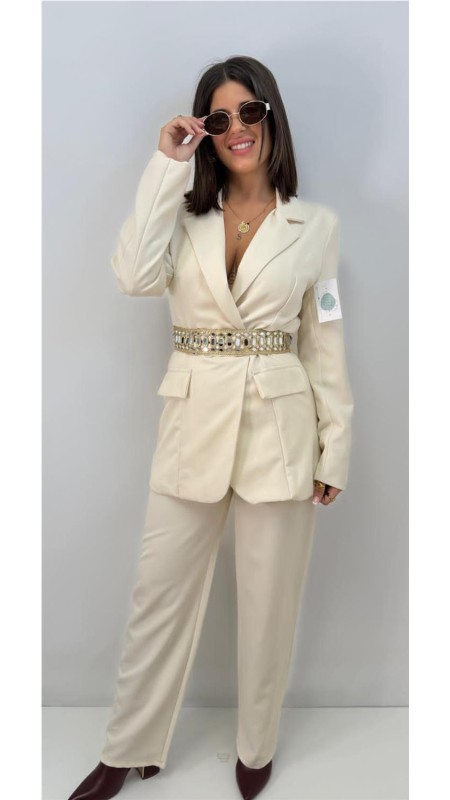 TRAJE CHAQUETA EVELIN BEIG