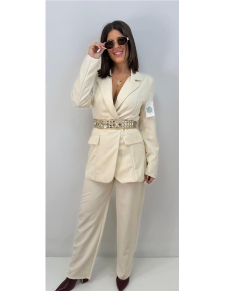 TRAJE CHAQUETA EVELIN BEIG