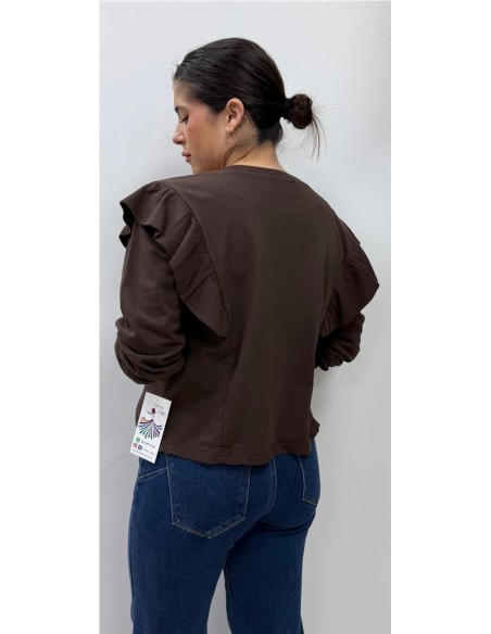 CAMISETA TACHAS MARRON