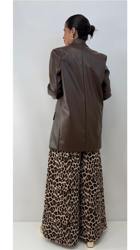 CHAQUETA CUERO DULCE MARRON 2