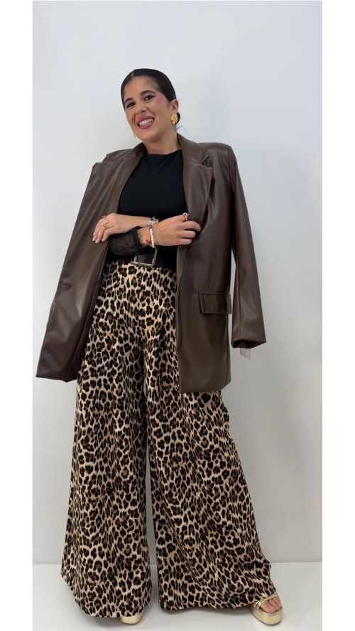 CHAQUETA CUERO DULCE MARRON