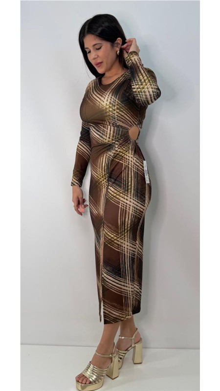 VESTIDO ZAMORA MARRON