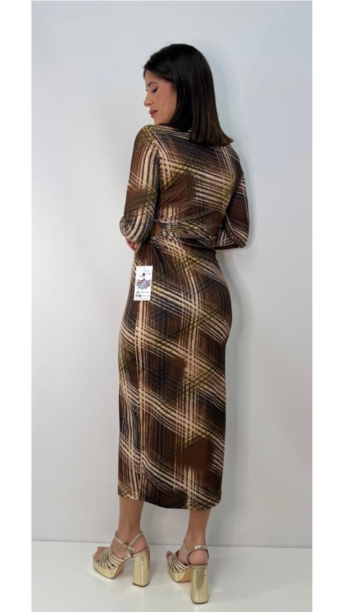 VESTIDO ZAMORA MARRON