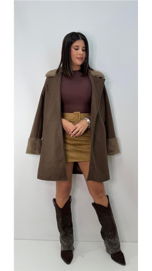 ABRIGO LOLA MARRON