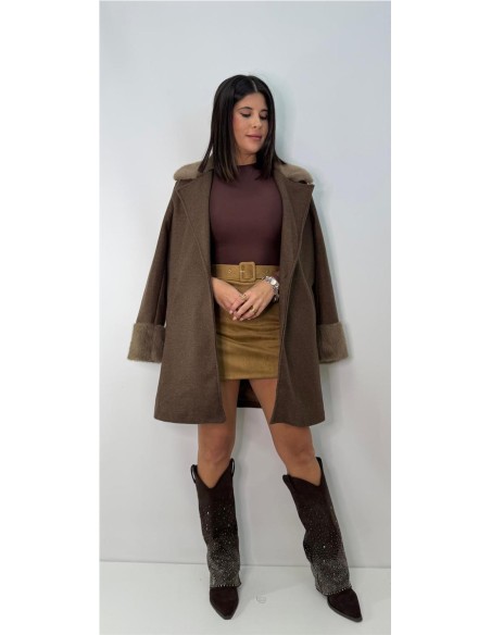 ABRIGO LOLA MARRON
