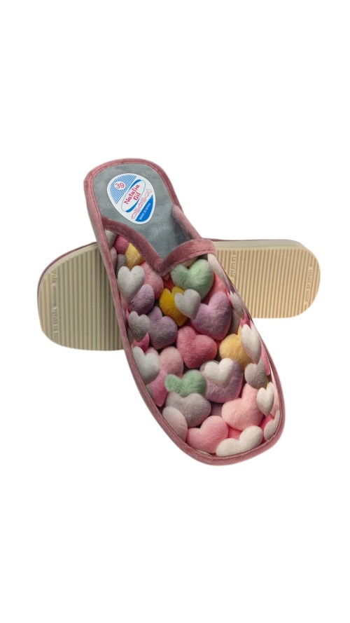 ZAPATILLA CORAZONES MALVA