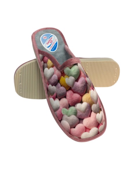 ZAPATILLA CORAZONES MALVA