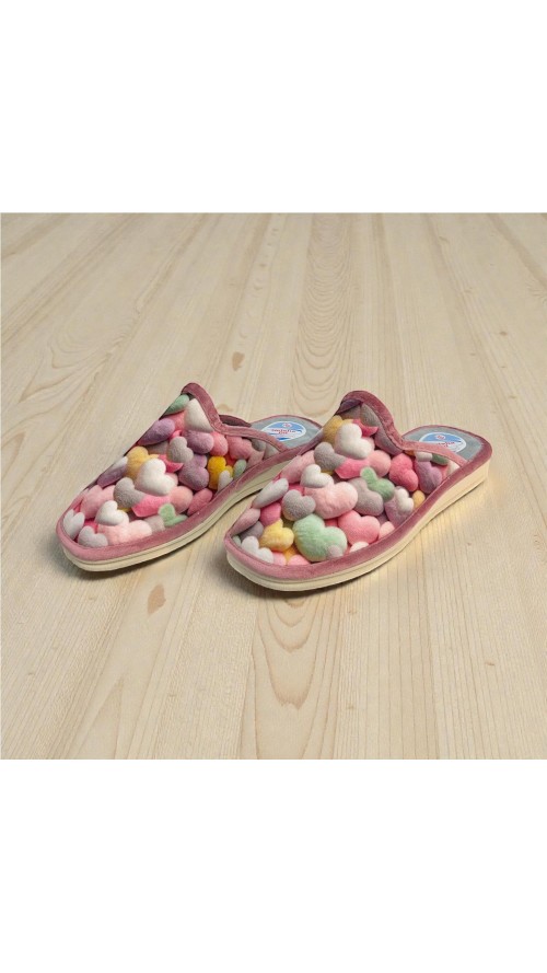 ZAPATILLA CORAZONES MALVA