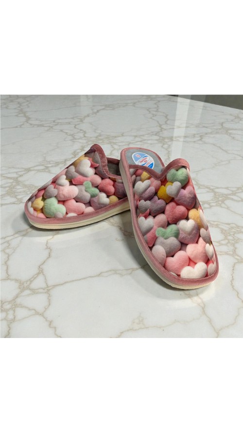 ZAPATILLA CORAZONES MALVA