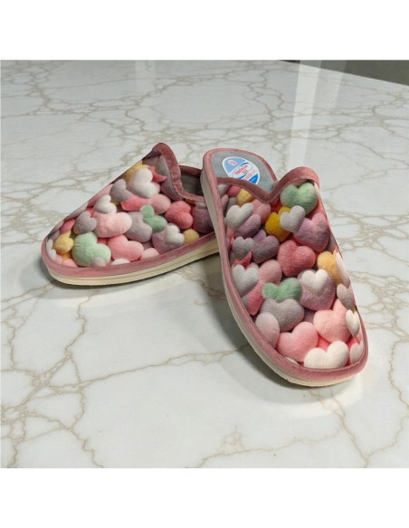 ZAPATILLA CORAZONES MALVA