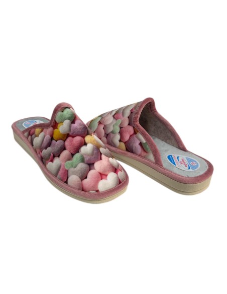 ZAPATILLA CORAZONES MALVA