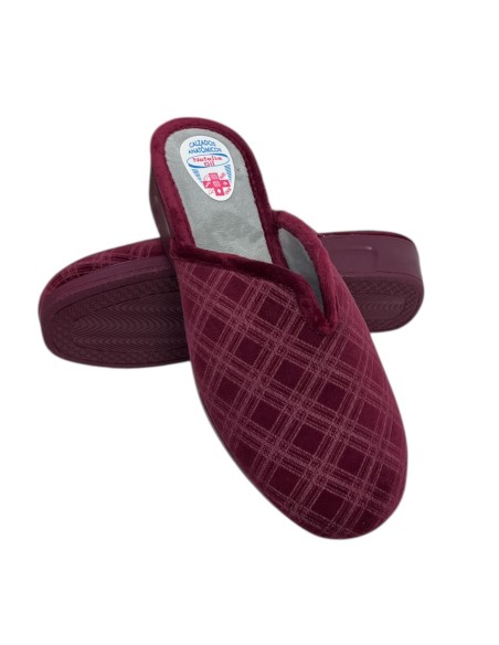ZAPATILLA ABERTURA CUADRO BURDEOS