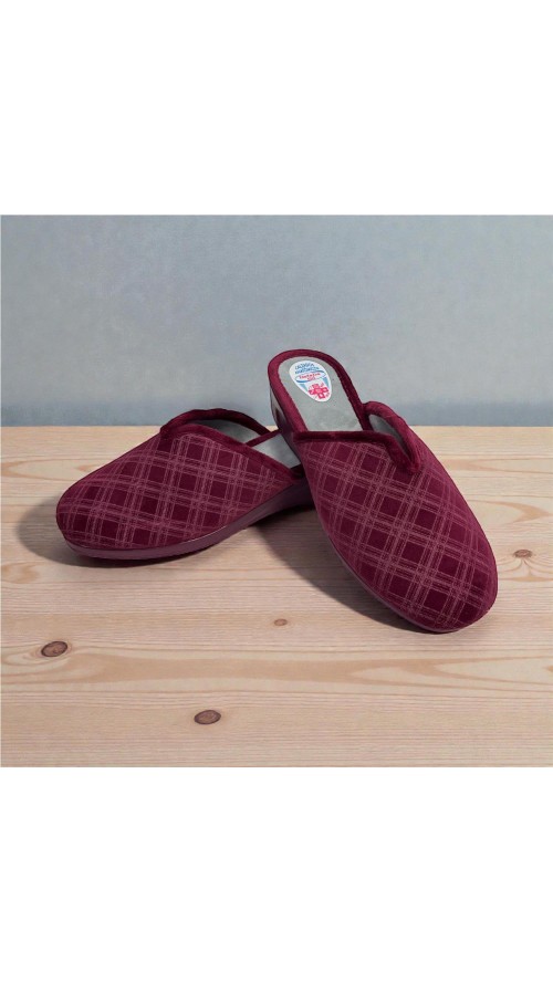 ZAPATILLA ABERTURA CUADRO BURDEOS