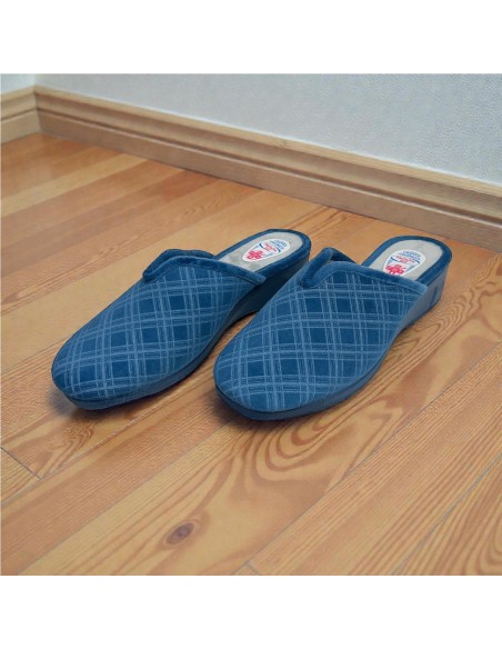 ZAPATILLA ABERTURA CUADRO AZUL