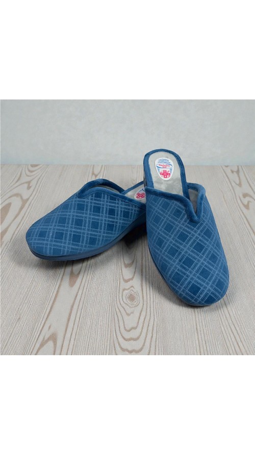 ZAPATILLA ABERTURA CUADRO AZUL