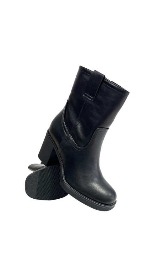BOTIN NAPA PISO ANCHO NEGRO