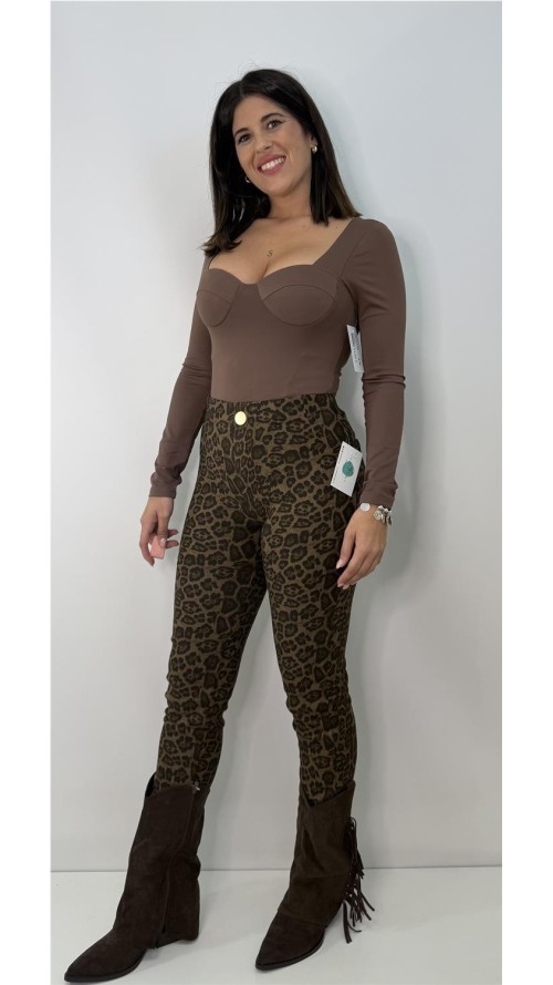 PANTALON LEOPARDO PITILLO CAMEL