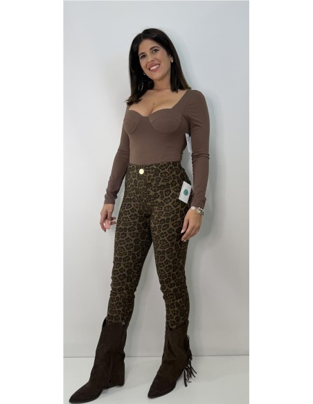 PANTALON LEOPARDO PITILLO CAMEL
