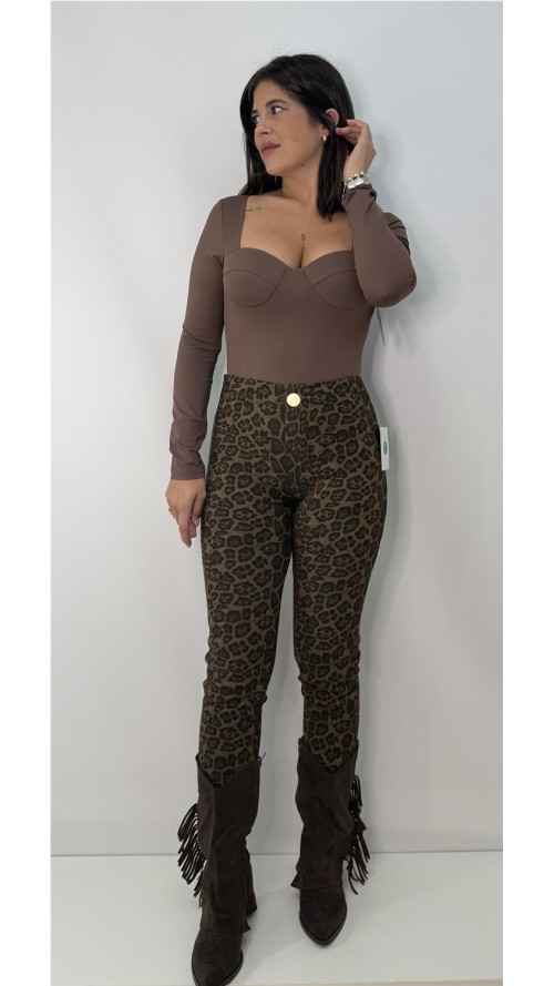 PANTALON LEOPARDO PITILLO CAMEL