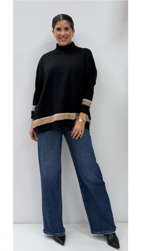 MAXI JERSEY BRILLO NEGRO 1