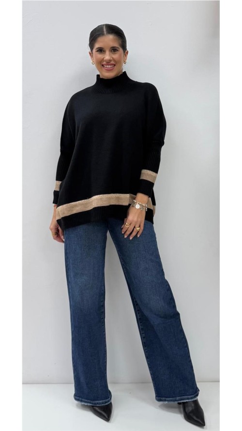 MAXI JERSEY BRILLO NEGRO 1