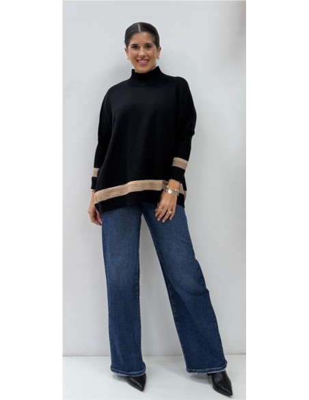 MAXI JERSEY BRILLO NEGRO 1