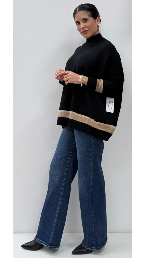 MAXI JERSEY BRILLO NEGRO 1