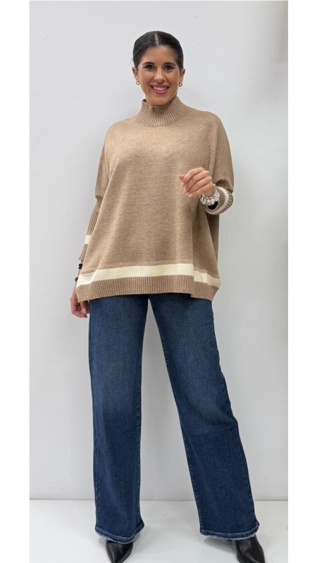 MAXI JERSEY BRILLO CAMEL