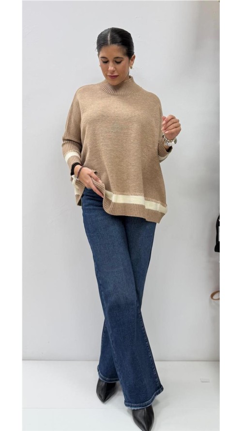 MAXI JERSEY BRILLO CAMEL