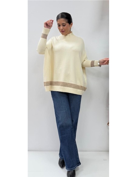 MAXI JERSEY BRILLO BEIG