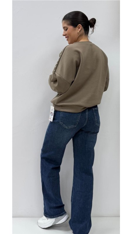 SUDADERA TACHAS TAUPE 2