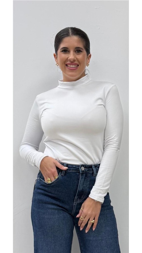 CAMISETA TERMICA CUELLO ALTO BLANCO