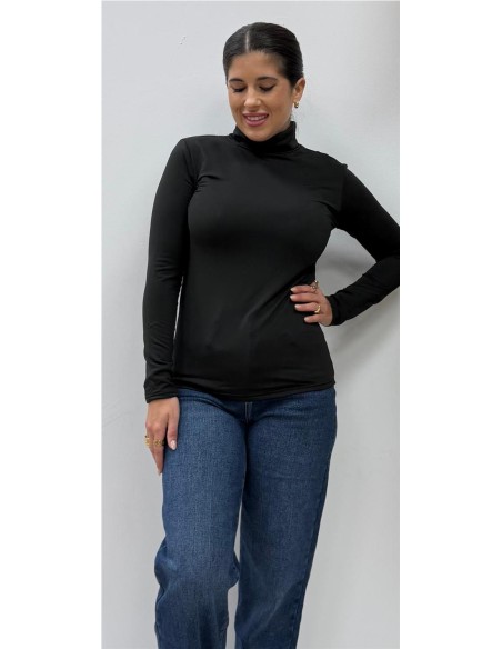 CAMISETA TERMICA DOBLE CUELLO NEGRO