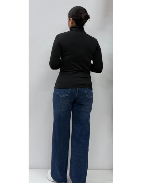 CAMISETA TERMICA DOBLE CUELLO NEGRO