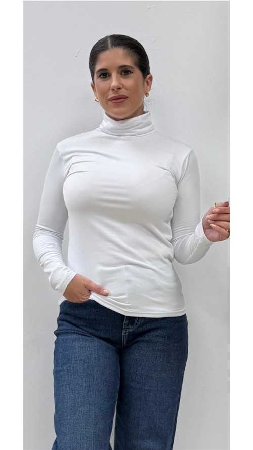 CAMISETA TERMICA DOBLE CUELLO BLANCO