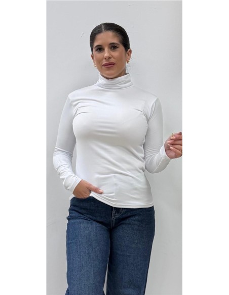 CAMISETA TERMICA DOBLE CUELLO BLANCO
