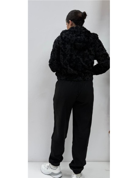 SUDADERA PELO NEGRO