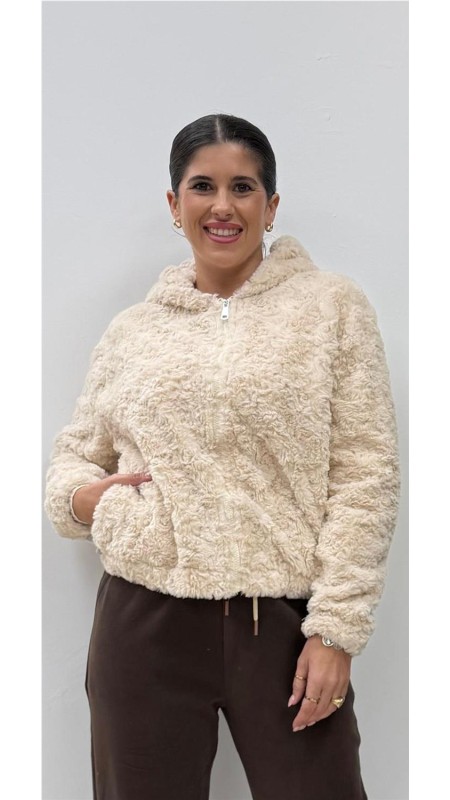 SUDADERA PELO BEIG